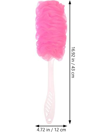 Minkissy 6 Pcs Long Handle Bath Brush & Loofah Set - Perfect for Shower Body Scrubbing & Bathing | 43x12cm | Durable Sponges for All Skin Types - Buy Online on GoSupps.com