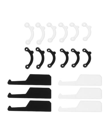 Homoyoyo Ensemble de 18 Pi ces de Correcteurs de Nez Invisibles Noirs et Blancs Outils de Modelage Esth tique du Nez en Plastique L ger Tailles S/M/L pour Rehaussement Nasal Discret et