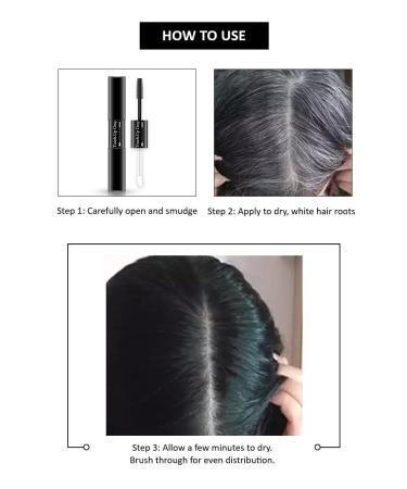 Instant Root Touch-Up for Men & Women - 100% Gray Coverage Water & Sweat-Resistant Travel-Friendly 2-in-1 Mascara Brush & Pen Salon-Quality Results - Natural Black 7 mL - Buy Online on GoSupps.com