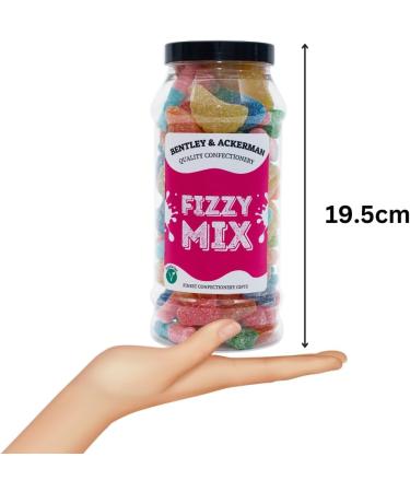 Fizzy Mix - (700g) Original Fizzy Assorted Sweets in a Jar by Bentley & Ackerman Sweet Shop- Vegetarian - Buy Online on GoSupps.com