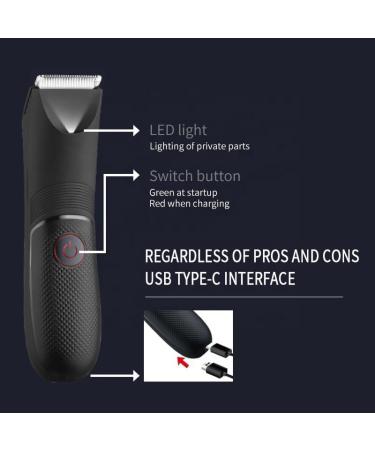 Pro Hair Clipper Groin Area Hair Trimmer Lawn Mower Ceramic Blade Waterproof Wet Dry Clippers Pubic Armpit Body Hair Razor - Buy Online on GoSupps.com