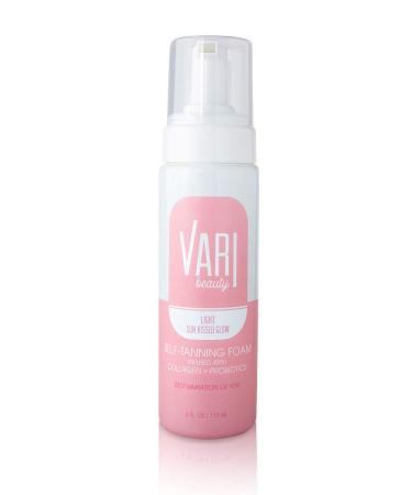 Australian Gold VARI Beauty Light Self-Tanning Foam 6 Fl Oz | Get a Natural Sun Kissed Glow with this Collagen + Probiotics infused Tinted Self-Tanning Mousse | Quick Drying & Streak Free
