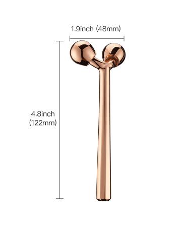 Buy Tekson Face Roller - Rose Gold Facial Metal Massager | Best Facial Massage Tool for Glowing Skin - Buy Online on GoSupps.com