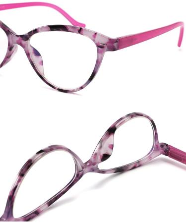 Lanlang 2-Pack Blue Light Filter Reading Glasses for Women - Anti-Eyestrain & Anti-UV - 0-4.0 Diopters L-L014 Gray Violet 2.5 Diopters - Buy Online on GoSupps.com