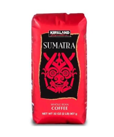Kirkland Signature Sumatran Whole Bean Coffee- Whole Bean - 100% Arabica Coffee - Dark Roast - 907g