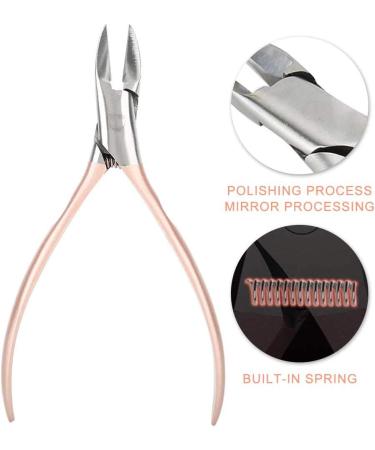 Stainless Steel Nail Clipper Set Professional Nail Cutter Trimmer Tool for Ingrown Toenail Pedicure Manicure Tool Kit with Safety Cover(Rose Gold) - Buy Online on GoSupps.com