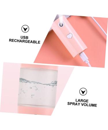 DOITOOL Facial Humidifier Indicator Light Mineral Drops for Water Mini Humidifier Air Humidifier Beauty Spray Water Meter The Face Sprayer Moisture Cream Abs Pink - Buy Online on GoSupps.com