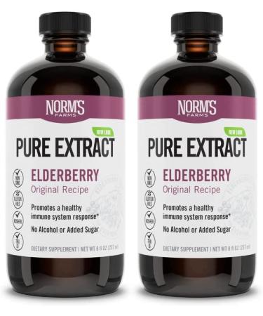 Norm's Farms American Elderberry Extract - Pure Concentrate for Immune Support Made with Berries - Vegan Gluten Free Non-GMO - 2 8 Oz. Bottles 2 Pack
