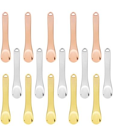 15 PCS Metal Makeup Spatula YuCool Cosmetic Spatulas Cream Spoon Mini Beauty Scoop Beauty Scoop for Mixing and Sampling - Buy Online on GoSupps.com