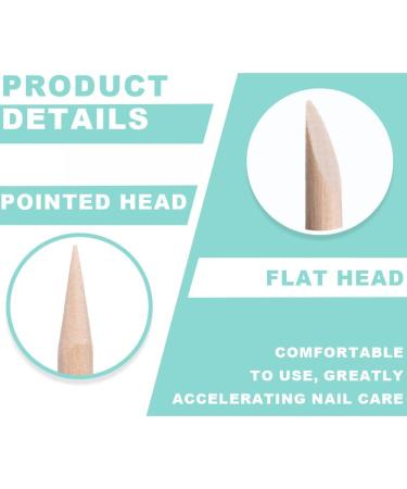 FEZF 100 Orange Wood Nail Skin Sticks - Precision Manicure & Pedicure Tools for Cuticle Care & Decoration Application - Buy Online on GoSupps.com