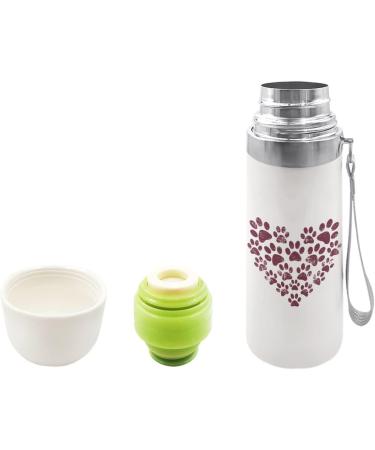 Dog Paws Print Heart Insulated Water Bottle 19 OZ Stainless Steel Travel Mug For Drink Sports Camping Hiking Outdoors - Buy Online on GoSupps.com
