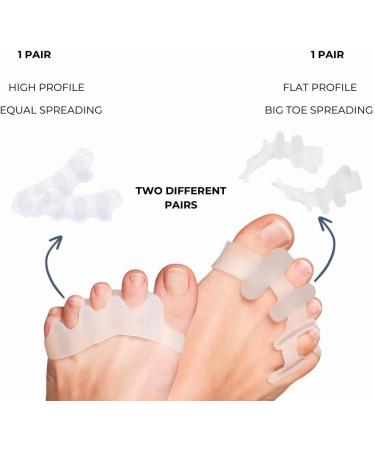 Toe Seperator 4 Pcs for Overlapping Toes | Bunion Corrector Toe Seperator Toe Spacers Toe Separators Toe Separators for Overlapping Toes Gel Toe Separators - Buy Online on GoSupps.com