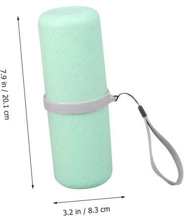 FRCOLOR Green Toothbrush Holder & Toothpaste Storage Cup Medium Travel Tumbler Organizer - Buy Online on GoSupps.com