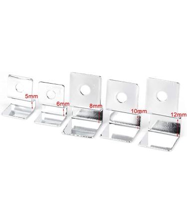 Pssopp Stainless Steel Aquarium Glass Cover Clips - Set of 4 Universal Rimless Tank Lid Support Brackets - 5mm - Buy Online on GoSupps.com
