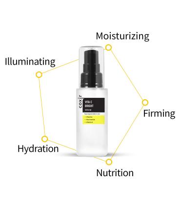 Coxir Vita C Serum | Niacinamide Face Serum with Vitamins | Hydrating & Moisturizing Korean Skincare | Paraben Free Cruelty Free | 50ml/1.69 fl.oz - Buy Online on GoSupps.com