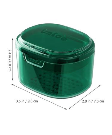 Haelaved Retainer Case Denture Bath Cup with Strainer Basket - Orthodontic Mouth Case for False Teeth (Green) - Buy Online on GoSupps.com