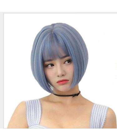 BGHJUE African Gray Short Bob Lace Front Wig - Pre Plucked Human Hair Brazilian Straight Wig with Baby Hair - Buy Online on GoSupps.com