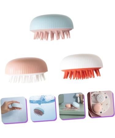 Tovinanna 3-in-1 Shampoo Brush - Scalp Massager & Skin Peeling Tool for Kids - Clean Hairbrush & Head Massage Device - Buy Online on GoSupps.com
