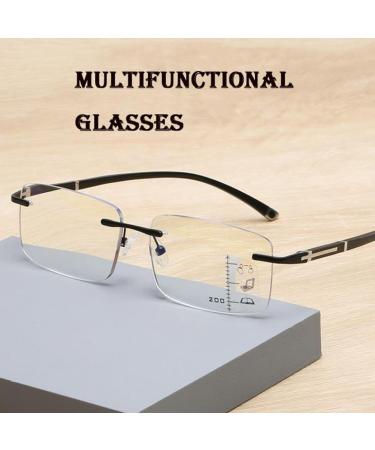 GHARAZ Progressive Multifocus Reading Glasses for Men & Women | Photochromic Blue Light Filter Size 2.0+ - Buy Online on GoSupps.com