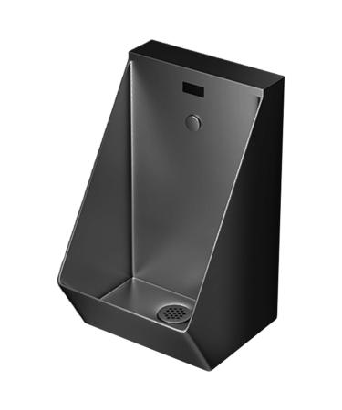 Wall Mounted Sensor Urinal 304 Stainless Steel Urinal Men's Flushing Urinal Ommercial Men's Adult Urinal Bathroom Toilet for Bathrooms Hotels Shopping(Black)