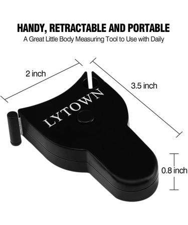 4PCS Automatic Telescopic Body Measure Tape for Accurate Tracking of Weight Loss and Muscle Gain - Ideal for Tailoring, Sewing, and Clothing - Black - Buy Online on GoSupps.com