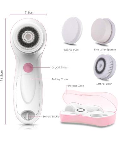 TOUCHBeauty Facial Cleansing Spin Brush - Electric Face Scrubber with 3 Brush Heads for Deep Cleansing Exfoliation & Massaging | International Shipping Available - Buy Online on GoSupps.com