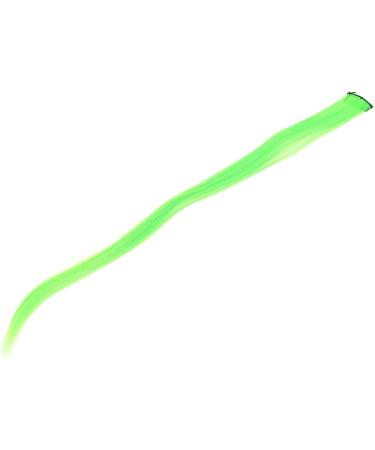 Bright Color Straight Hairpiece Clip for Hair Extension About 55cm Length High Temperature Synthetic Suitable Daily Use (Fluorescent Green) - Buy Online on GoSupps.com