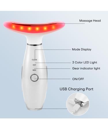 LATME Facial Massager - 3 Mode Neck & Face Massager Tool with Heat | Portable Beauty Instrument for Glowing Skin - International Shipping Available - Buy Online on GoSupps.com