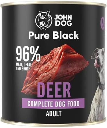 JOHN DOG Pure Black - Premium Wet Dog Food - 96% Meat - Premium Wet Dog Food - Gluten Free - 100% Natural Ingredients - Treats - Buy Online on GoSupps.com