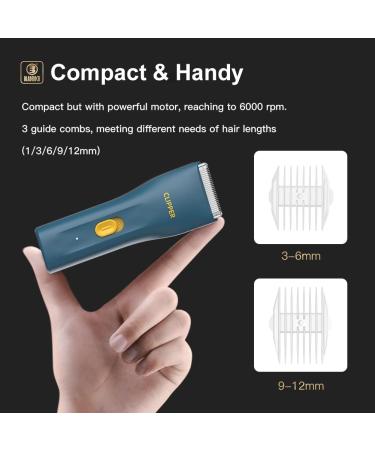 Electric Body Hair Trimmer for Men - Safe Ceramic Blade Waterproof & Rechargeable One-Hand Operated Ball Trimmer Perfect for Pubic Hair Grooming - Buy Online on GoSupps.com