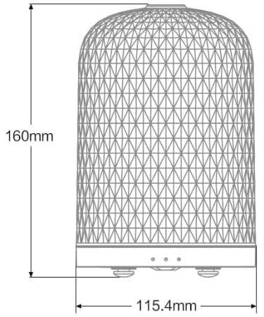 Luxelinc Ceramic Diffuser for Essential Oils - Perfect for Large Rooms USB Cable Warm Ambient Light Ideal Aromatherapy Home Decor & Gifts - Buy Online on GoSupps.com