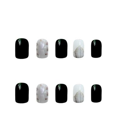 Chtom Black Due Dyele Nail Piece Nail Fine Nail Patch