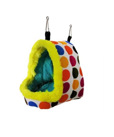 Bird Hanging Hammock Winter Warm Parrot Nest House Bed Plush Snuggle Pet Cave Hammock Toy for Conure Lovebird Budgie Parakeet Cockatiel Cage Accessory Medium