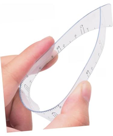 Healeved 20 Pcs Eyebrow Design Ruler Transparent Stickers Tools White Plastic Eyebrow Shape Auxiliary Tool - Buy Online on GoSupps.com