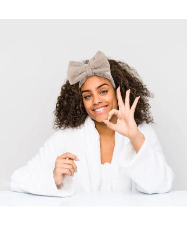 Kinhwa Microfiber Hair Bands for Makeup Yoga & Spa - 3 Multicolored Hair Protection Headbands (Purple Light Brown Gray) - Buy Online on GoSupps.com