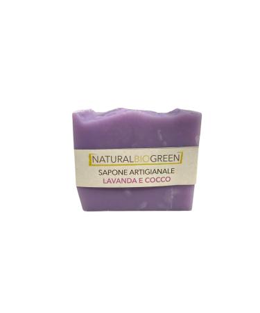 Naturalbiogreen Handmade lavender and coconut scented soap 100g