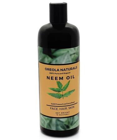 Neem Oil 16 Oz/473ml-100% Pure and Natural Cold-Pressed and Unrefined by Oreola Naturals.