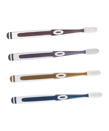 Frcolor 1 set 4 pieces nano toothbrush for home toothbrush hand toothbrush adult tooth cleaning tools toothbrushes for adults practical toothbrush portable 1 piece (1 -pack) sorted color sorted