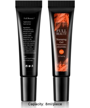 8ml Soak Off Print Gel Steel DIY Manicure Yellow Fluorescent Stamping Gel Template Transfer(23) - Buy Online on GoSupps.com