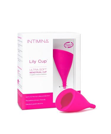 Intimina Lily Cup Size B - Ultra-Soft Menstrual Cup, Reusable Period Protection for up to 12 Hours, Medical-Grade Silicone Womens Period Care