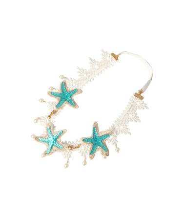 Lurrose Starfish Pearl Headband Lace Hairband Elastic Headband for Girls Woman - Buy Online on GoSupps.com