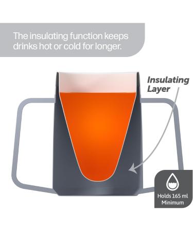 JFA Supplies 2-Handle Grey Adult Drinking Mug 165ml | Non-Spill Sippy Cup - Buy Online on GoSupps.com