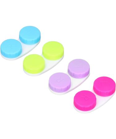 Colorful PP Plastic Contact Lens Case - Portable Double Box Holder for Travel & Outdoor Activities - Buy Online on GoSupps.com