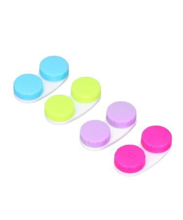 16-Piece Portable Contact Lens Container Set - 4 Colors for Soaking & Storage | LR Distinction for Outdoor Activities - Buy Online on GoSupps.com