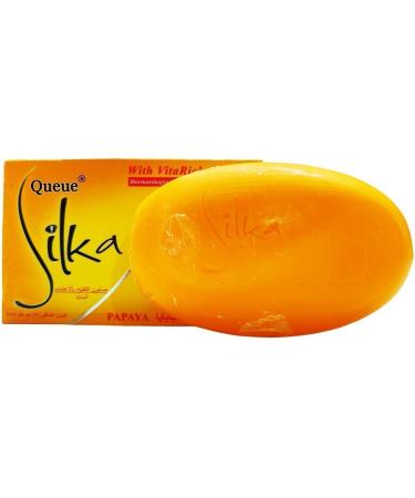 Silka Whitening Herbal Papaya Soap with Vitamin E - Brighten Skin Naturally - Buy Online on GoSupps.com