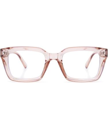 Buy Per Acme Blue Light Filter Glasses for Men & Women - Large Frame 50mm Computer Glasses in Transparent Tea - Buy Online on GoSupps.com
