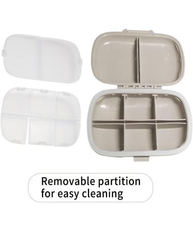 8 Compartments Pill Organizer | Weekly Medicine Case & Travel Holder | Beige Pill Box for Easy Medication Management - Buy Online on GoSupps.com