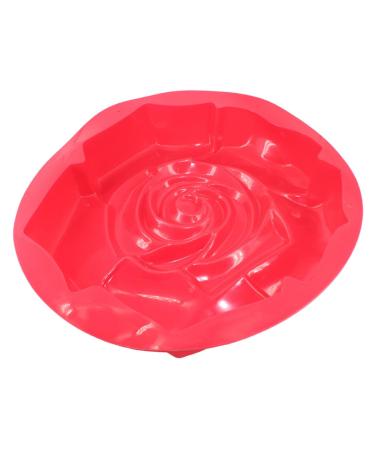 OUNONA 3pcs Rose Cake Mold Large Flower Tart Mini Flan Molds for Baking DIY Silicone Pie Baking Pan Silicone Soap Homemade Soap Molds Simple Mold Silicone Rose Silica Gel Manual Paper Cup 24X24X5CMx3pcs