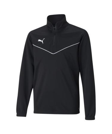 PUMA Unisex Kids Teamrise 1/4 Zip Top Jr Pullover 176 Black White