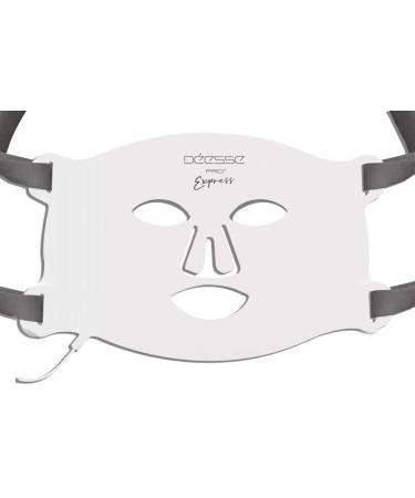 D esse Pro Express Led Light Therapy Face mask 10 minutes treatment with two wavelengths (red & fast infrared) improves skin tone texture strength and hyperpigmentation.